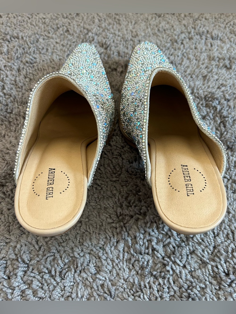 Arider Girl Crystal Embellished Mule Heels NWT - Picture 4 of 4
